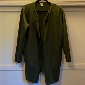 JCrew Sweater blazer. Olive green size small